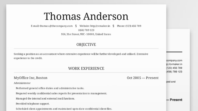 Resume Format Lifehacker 