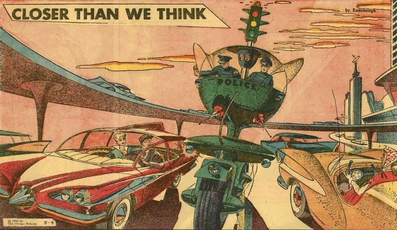 Illustration for article titled This Cop Car of the Future From 1958 Was Pretty Intimidating