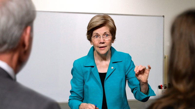 Illustration for article titled Elizabeth Warren Spends Evenings Tutoring Underperforming Candidates On Creating Comprehensive Policy