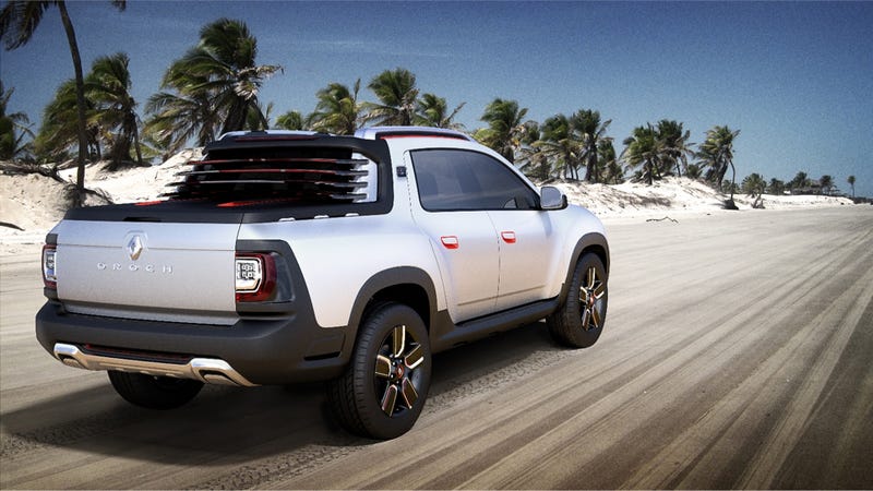 Illustration for article titled Brazil's Futuristic Pickup Truck Has Integrated GoPro-Style Cameras