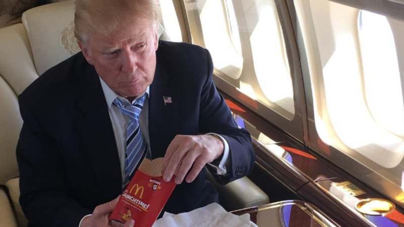 What you don't realize is that's a small order of fries (Photo: realdonaldtrump/Instagram)