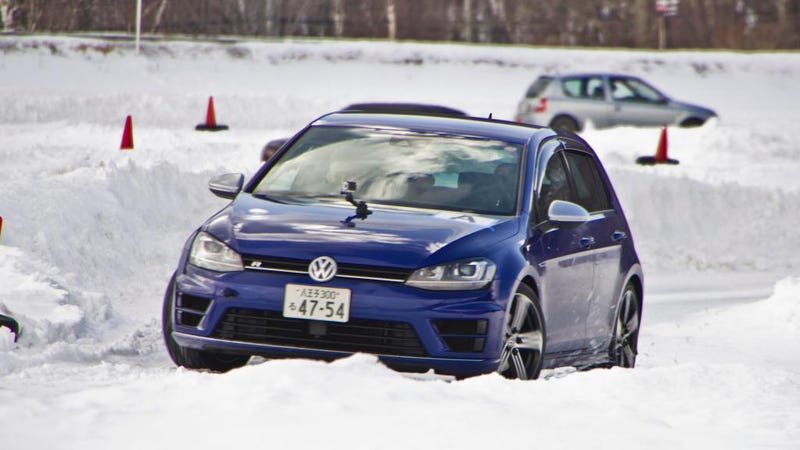 Illustration for article titled Fun2Drive Winter Jam - VW Golf R Passenger Ride - Video
