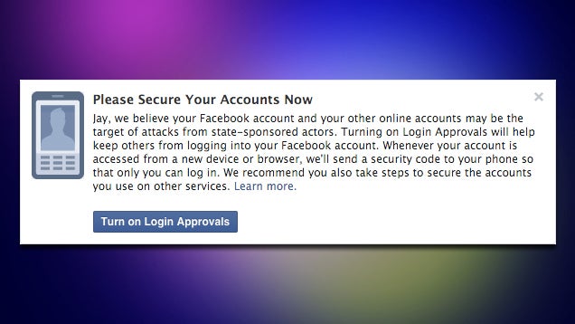 Facebook Will Warn You If It Thinks a Government Is Attacking Your Account