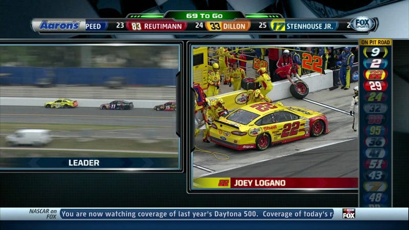Illustration for article titled Scores Of Idiots Don't Realize Fox Is Airing Last Year's Daytona 500