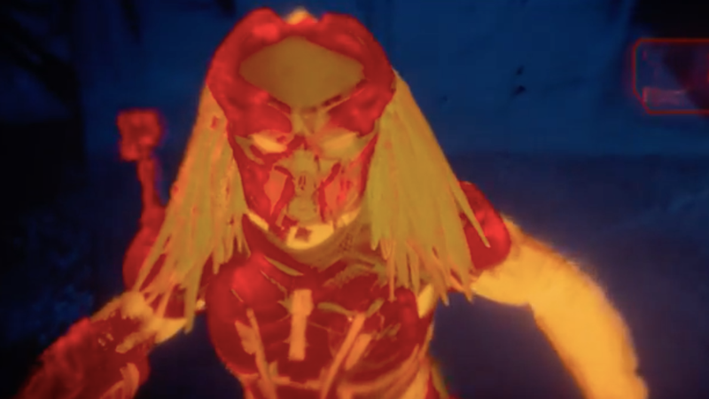 A Predator alien presumably about to murder someone for sport, as they are wont to do.