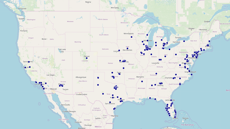 Illustration for article titled This Map Shows If Your Town&#39;s Police Are Tapped Into Ring&#39;s Surveillance Network