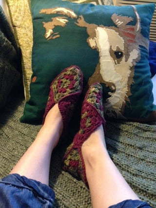 Illustration for article titled Look at my new slippers!
