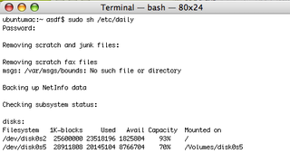 mac os x terminal daily weekly monthly