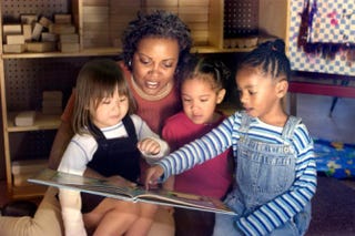 Generic image of teacher with preschool children Thinkstock