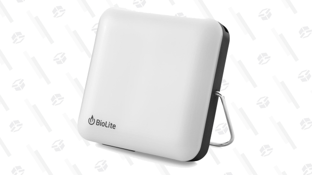 Utilize this BioLite’s built-in solar panel to recharge during the day, and you’ll light up your night in the full RGB color spectrum, including party mode and red-toned night vision. This light also features a handy hanging clip and kickstand.