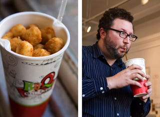 Illustration for article titled Greatest Fast Food Invention Yet: Col-Pop Holds Your Soda and Your Chicken Nuggets