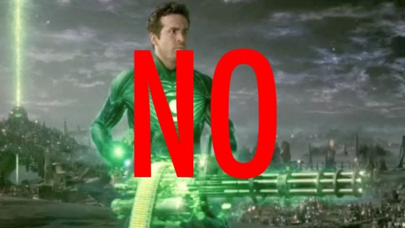 Illustration for article titled Ryan Reynolds doesn't want to be Green Lantern again, in what we'll just pretend is a setback for Justice League