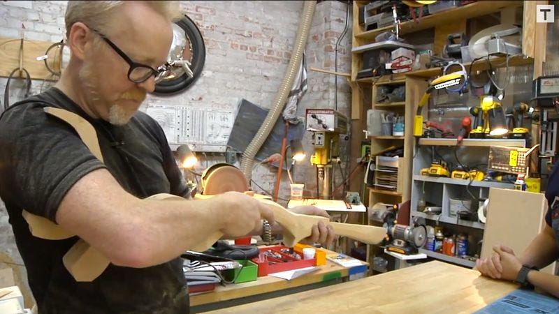 Illustration for article titled Watch Adam Savage build Barbarella’s space rifle from start to finish