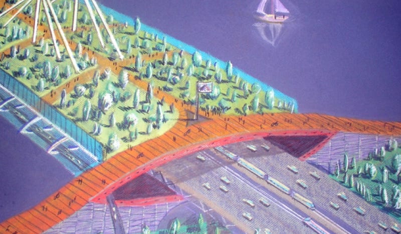 Illustration for article titled The incredible bridge design that could take Portland into the future