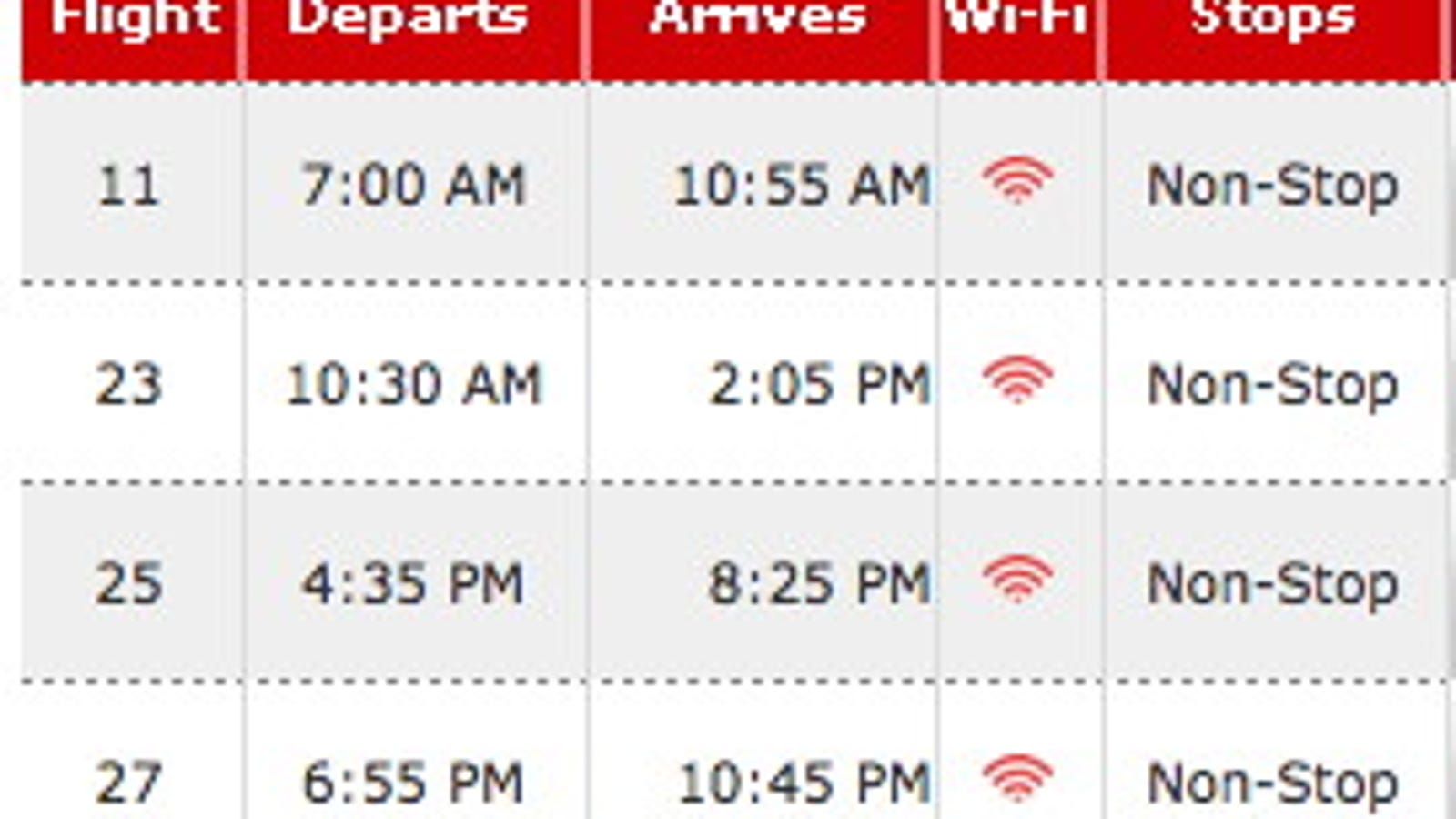 Virgin America Flight Timetables Now Have Wi Fi Ready Status