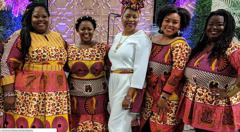 From left: Angela Aina, Elizabeth Dawes Gay, Others at the #BMHC18 put on by the Black Mamas Matter Alliance.