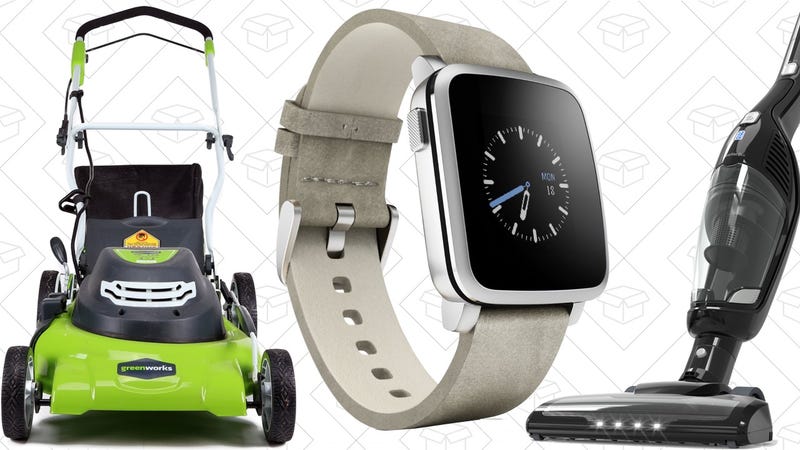 Illustration for article titled Today's Best Deals: GreenWorks Tools, Pebble Time Steel, Anker HomeVac, and More