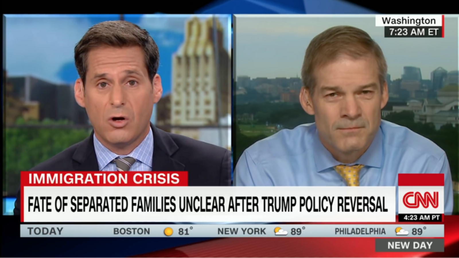 Jim Jordan Fails To Care About Immigrant Kids In CNN Chat