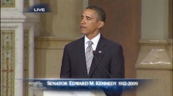 Illustration for article titled President Obama: Kennedy Was "A Champion To Those Who Had None"