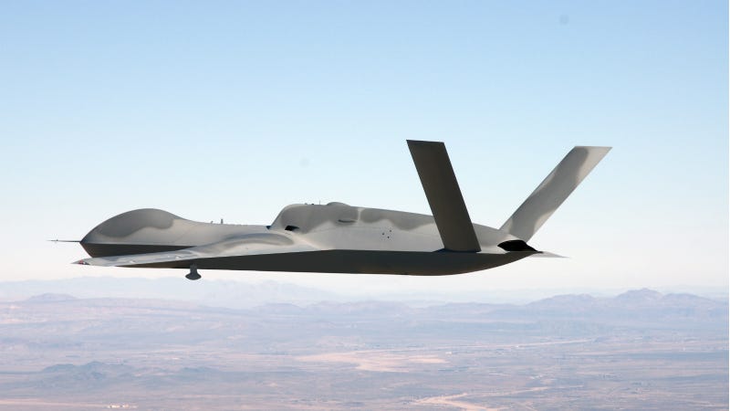 Illustration for article titled The Military's Newest Drone Can Roam Up to 1800 Miles From Home