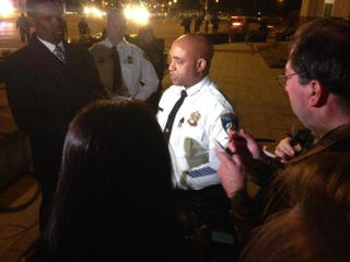 Baltimore Police Commissioner Anthony Batts speaks to reporters.Baltimore Police via Twitter