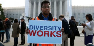 Affirmative action supporter at the Supreme Court (Mark Wilson/Getty Images)