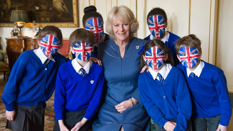 Illustration for article titled Camilla Parker Bowles: Unassuming Duchess or Leader of a Crazed British Children's Cult?