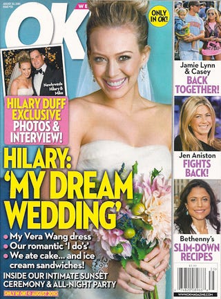 Illustration for article titled This Week In Tabloids: Hilary Duff Lets A Tabloid Crash Her Wedding