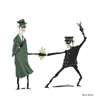 Illustration for article titled Superhero bromances sealed with a fist-bump