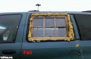 Illustration for article titled "Ghetto Fab" Car Window Fail