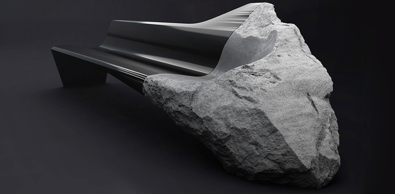 Illustration for article titled Watch a Chunk of Lava Stone Get Grafted Onto a Carbon Fiber Bench
