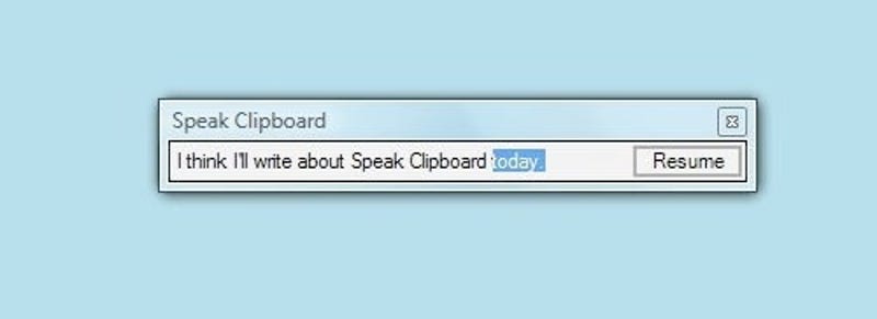 Resume clipboard