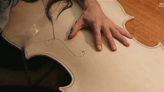 Seeing a cello get carved from wood and made by hand is so soothing