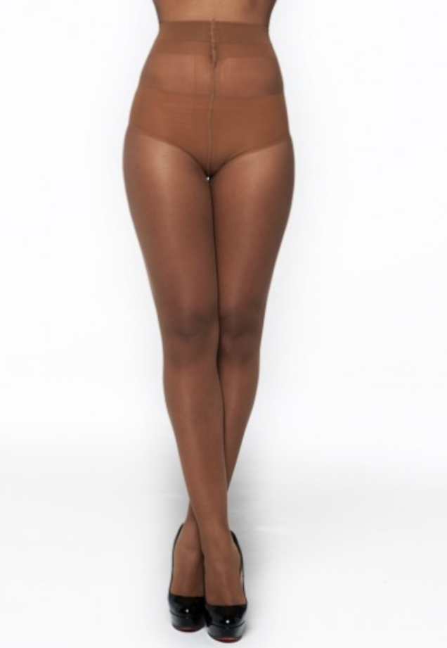Matt 10 Denier tights in caramel from Nubian Skin