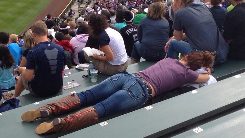 Behold The Most Bored Baseball Fan Ever