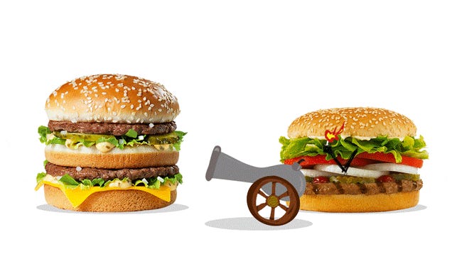 bigmac vs whopper essay Here is the storied and gloried lineup: the whopper from burger king, the dave's single from wendy's, and the big mac from mcdonald's. bigmac vs whopper essay Here is the storied and gloried lineup: the whopper from burger king, the dave's single from wendy's, and the big mac from mcdonald's.