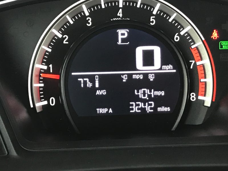 Illustration for article titled Civic hatch road trip fuel economy, I'm sold
