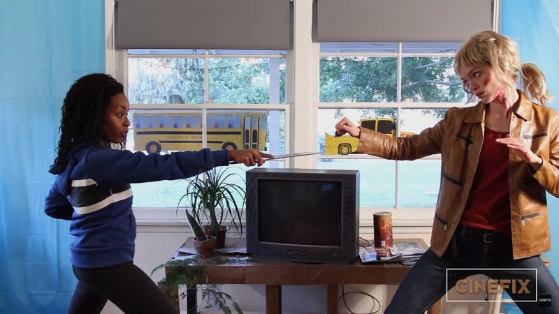 Recreating a Kill Bill fight sequence at home is messy business