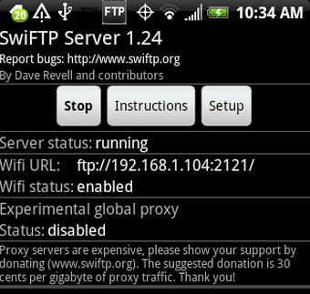 android ftp server root access