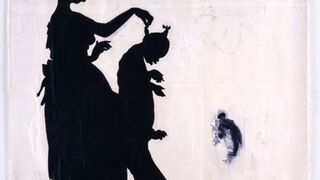 Untitled, 1996, cut paper, watercolor, and graphite on canvas