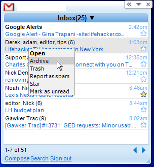 gmail gaget for pc