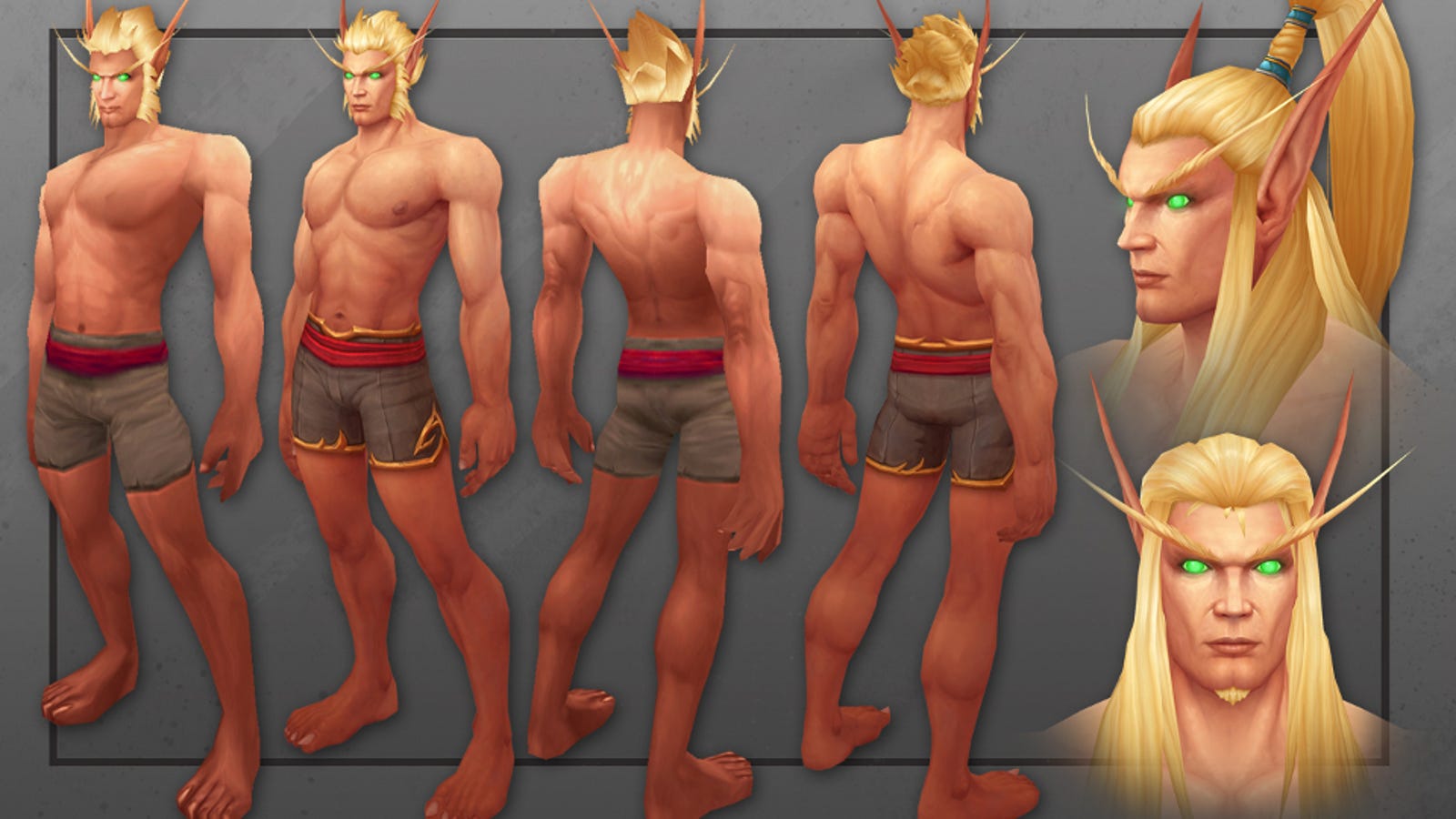 world of warcraft's new dude blood elves literally have no butts