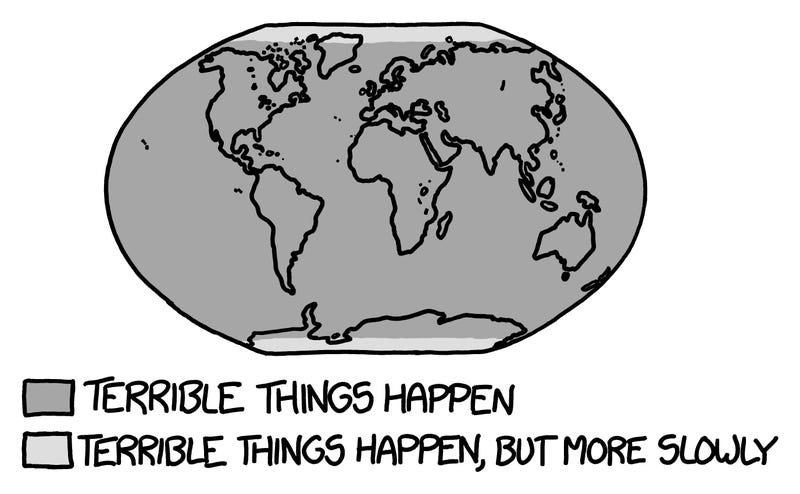Illustration for article titled XKCD's Creator Explains What Would Happen If Earth Stopped Spinning