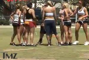 Illustration for article titled Here's Your Live Cam From A Grueling Lingerie Football League Mini Camp