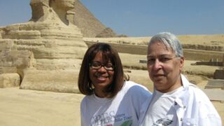 From left: Robin and Dolores Farmer in Egypt (N. Schmitt Scullon)