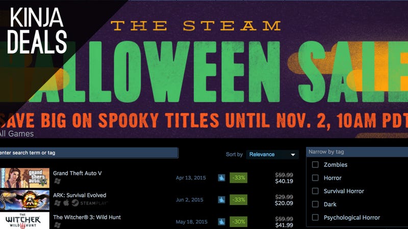 Illustration for article titled Today's Best Gaming Deals: Steam Halloween Sale, Xbox Live Gold, and More