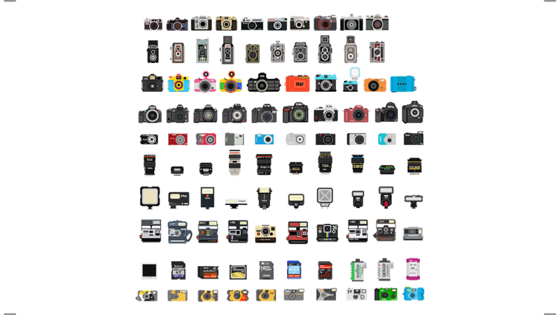 Illustration for article titled A Pixelated History of Cameras