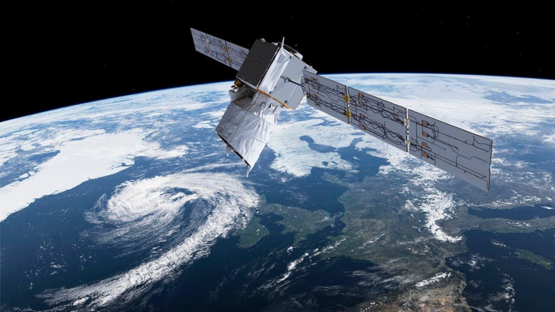 Depiction of Aeolus satellite.
