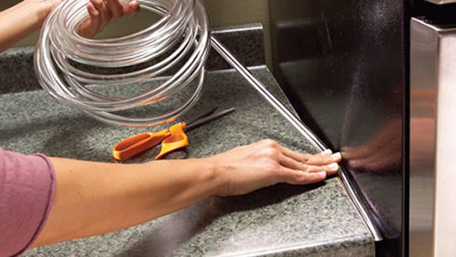 Use Simple Plastic Tubing to Seal the Gap Between Kitchen Countertops