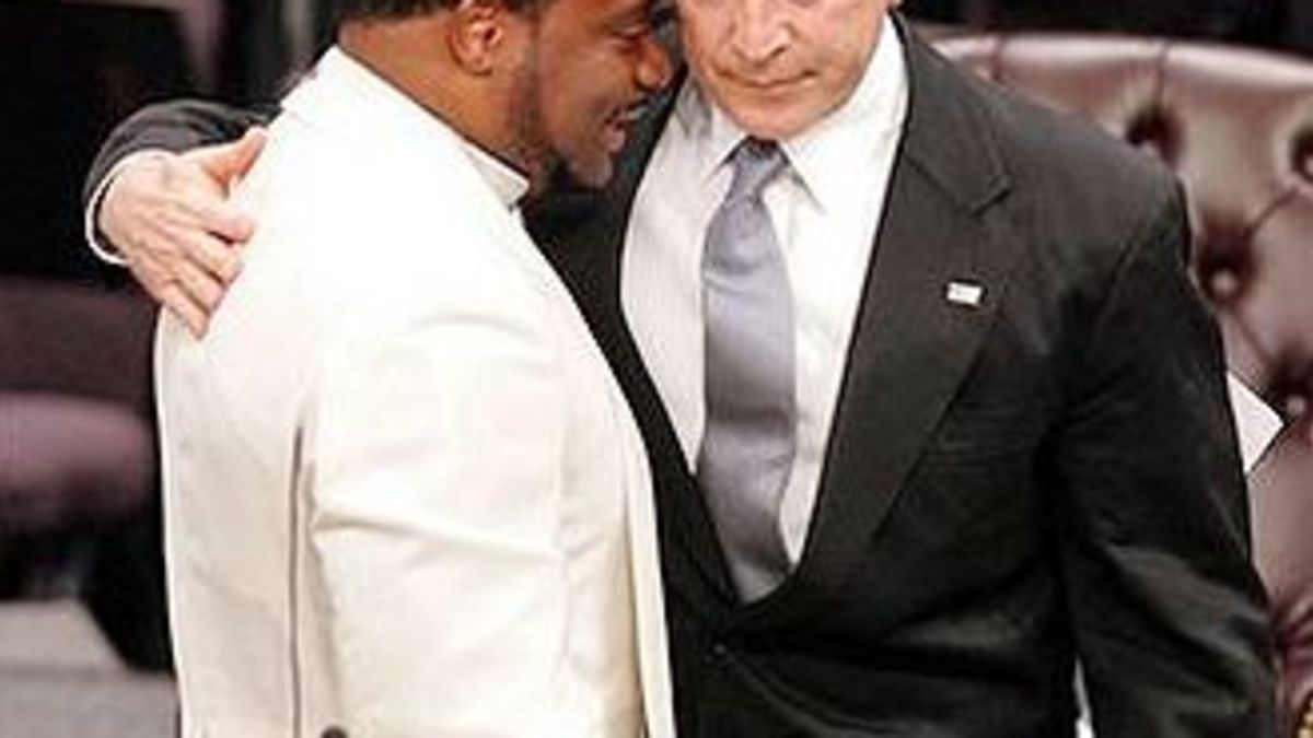 Bishop Eddie Long and former President George W. Bush